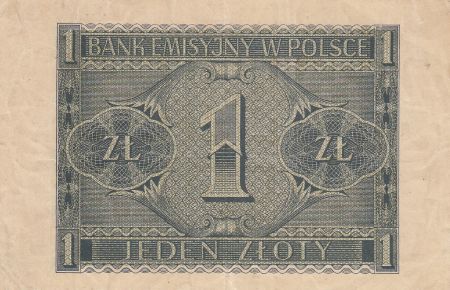Pologne 1 Zloty 1941 - Gris - Série AB