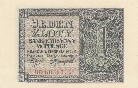 Pologne 1 Zloty 1941 - Gris - Série BD