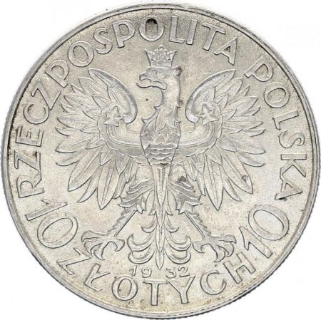 Pologne 10 Zlotych - 1932 - Reine Jadwiga -  SUP