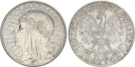 Pologne 10 Zlotych - 1932 -Reine Jadwiga -  TTB
