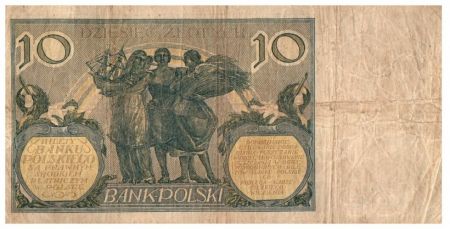 Pologne 10 Zlotych 1926 - Commerce et Agriculture
