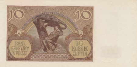 Pologne 10 Zlotych 1941 - Figures allégoriques - Série L