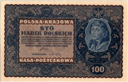Pologne 100 Marek - T. Kosciuszko - 1919