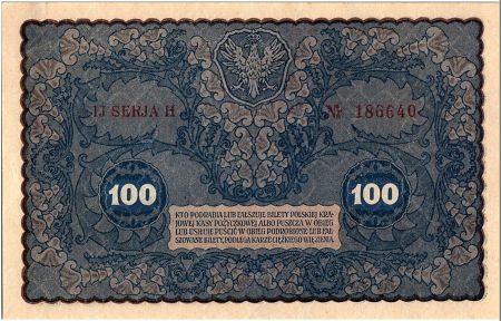 Pologne 100 Marek - T. Kosciuszko - 1919
