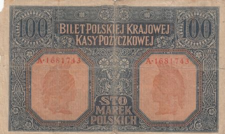 Pologne 100 Marek 1916 - Aigle couronné