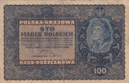 Pologne 100 Marek 1919 - T. Kosciuszko