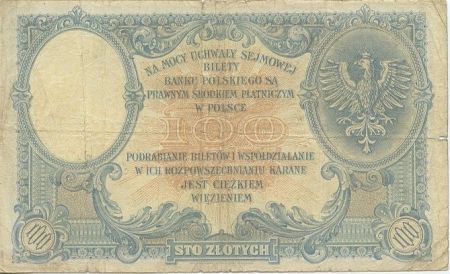 Pologne 100 Zlotych T. Kosciuszko - Aigle couronné