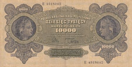 Pologne 10000 Marek - Femmes - 1922 - Série E - SUP - P.32