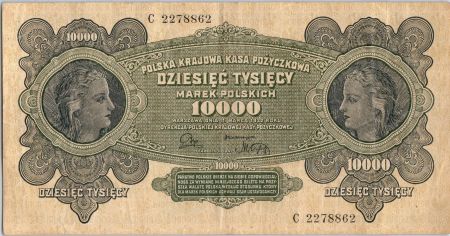 Pologne 10000 Marek 1922 - Femmes