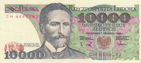 Pologne 10000 Zlotych 1988 - S. Wyspianski - Série CH