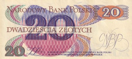 Pologne 20 Zlotych - Romuald Traugutt -1982 - NEUF - P.149a