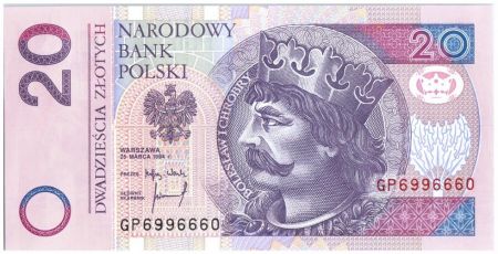 Pologne 20 Zlotych 1994 - Boleslaw II