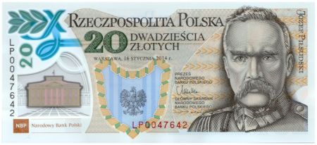 Pologne 20 Zlotych 2014 - Joseph Pilsudski - 100 ans de la Légion
