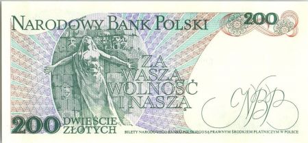 Pologne 200 Zlotych 1988 - J. Dabrowski