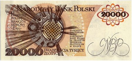 Pologne 20000 Zlotych  - Marie Curie - 1989