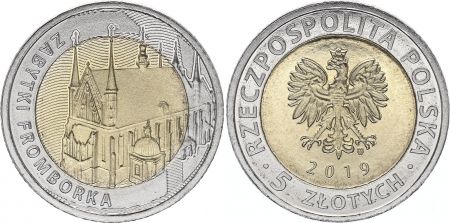 Pologne 5 Zlotych - Basilique de Frombork 2019 - Bimétal