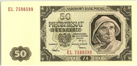 Pologne 50 Zlotych  - Pécheur -1948