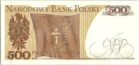 Pologne 500 Zlotych 1982  -  T.Kosciuszko