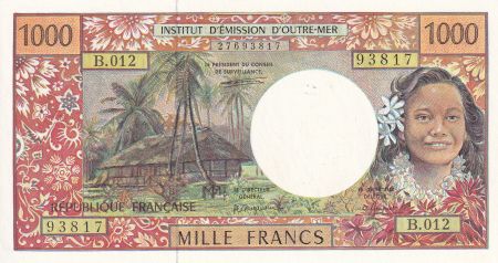 Polynésie Fr. 1000 Francs Tahitienne - Hibiscus - 1996 - Série B.012 - NEUF - P.2a