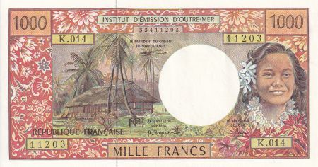 Polynésie Fr. 1000 Francs Tahitienne - Hibiscus - 1996 - Série K.014 - NEUF - P.2a