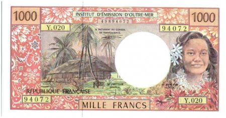 Polynésie Fr. 1000 Francs Tahitienne - Hibiscus - 2000 alph Y.20
