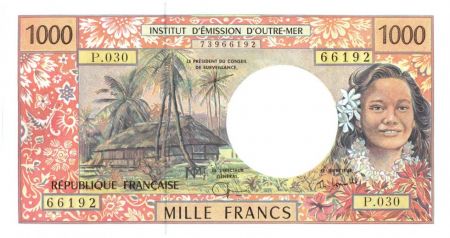 Polynésie Fr. 1000 Francs Tahitienne - Hibiscus - 2004 alph P.30