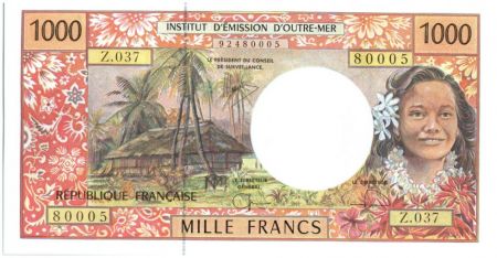 Polynésie Fr. 1000 Francs Tahitienne - Hibiscus - 2006 alph Z.37