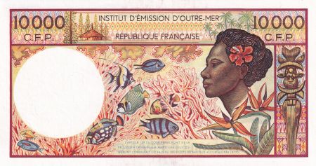 Polynésie Fr. 10000 Francs - Tahitienne - Poissons - ND (1985) - Série B.1 - P.4a