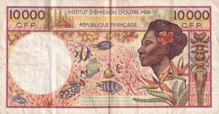 Polynésie Fr. 10000 Francs - Tahitienne - Poissons - ND (1995-2002) - Série S.001 - P.4b
