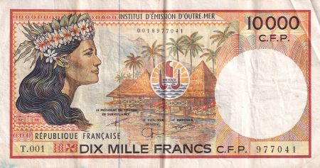 Polynésie Fr. 10000 Francs - Tahitienne - Poissons - ND (2002-2003) - Série T.001 - P.4d