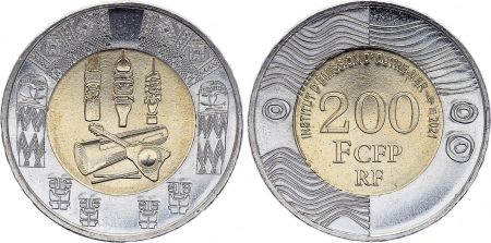Polynésie Fr. 200 Francs - Ukulélé - Bimétallique - 2021