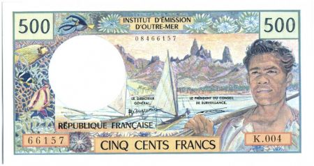 Polynésie Fr. 500 Francs Polynésien - Pirogue - 1992 alph K.4