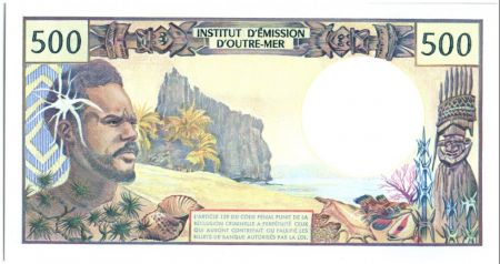 Polynésie Fr. 500 Francs Polynésien - Pirogue - 1992 alph K.4