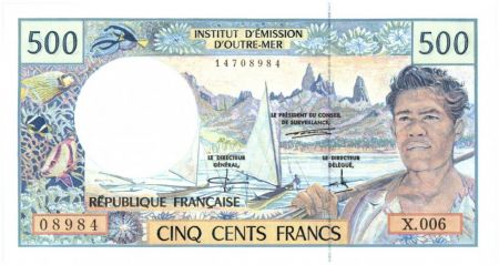 Polynésie Fr. 500 Francs Polynésien - Pirogue - 1996 alph X.6