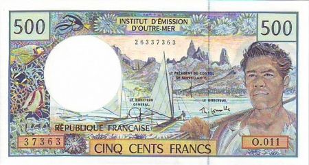 Polynésie Fr. 500 Francs Polynésien - Pirogue - 2005 alph O.11