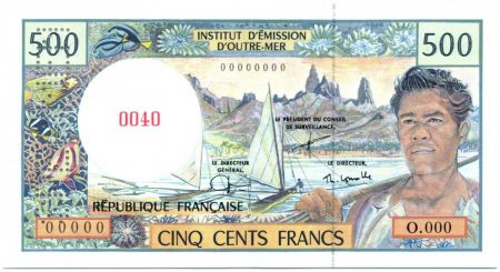 Polynésie Fr. 500 Francs Polynésien - Pirogue - Spécimen