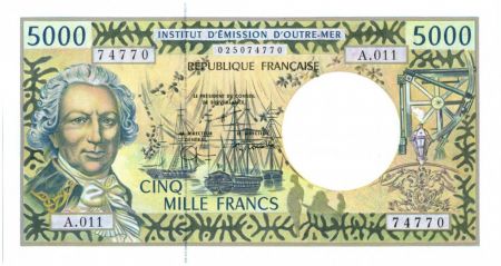 Polynésie Fr. 5000 Francs Bougainville - Trois-mâts - 2005 alph A.11