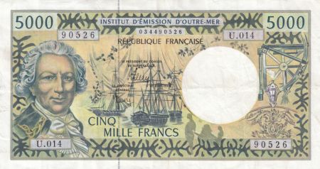 Polynésie Fr. 5000 Francs Bougainville - Trois-mâts - 2010  alph U.014 - TTB