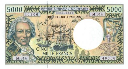 Polynésie Fr. 5000 Francs Bougainville - Trois-mâts - 2010 alph M.14