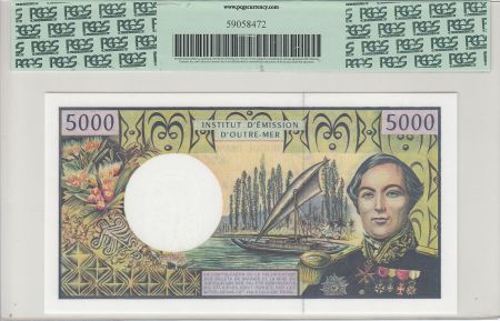 Polynésie Fr. 5000 Francs Bougainville - Trois-mâts - ND (1996) - PCGS 66PPQ
