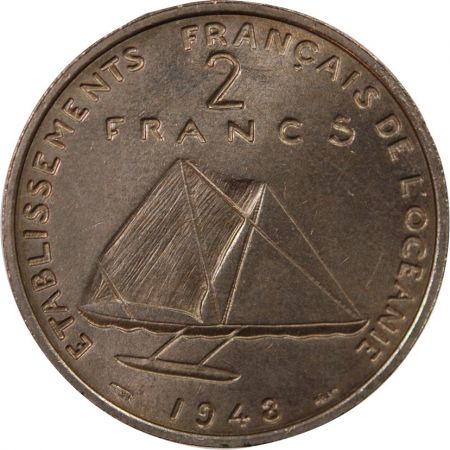 Polynésie Fr. POLYNESIE FRANCAISE - 2 FRANCS 1948 ESSAI
