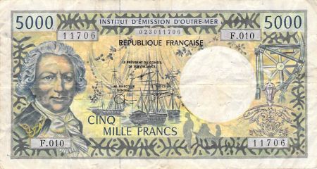 Polynésie Fr. POLYNESIE FRANCAISE - 5000 FRANCS 1996 BOUGAINVILLE