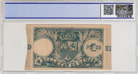 Porto Rico 1 Peso Portrait - 1895 - PCGS AU 58