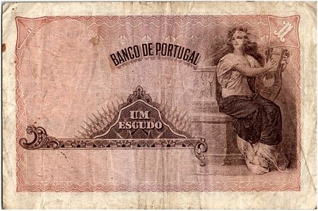 Portugal 1 Escudo, Education, Musique -1920 - P.113 a - TB+