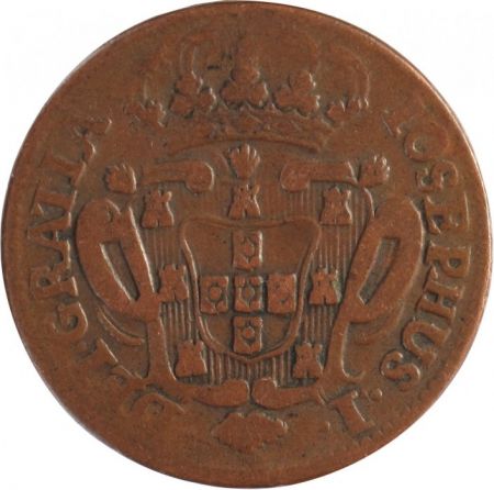 Portugal 10 Reis - 1752 - Joseph I - Armoiries