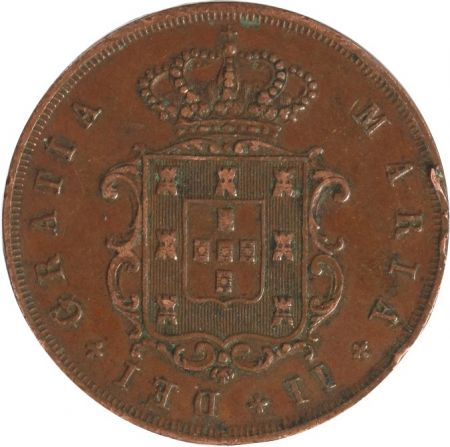 Portugal 10 Reis - 1844 - Maria II - Armoirie