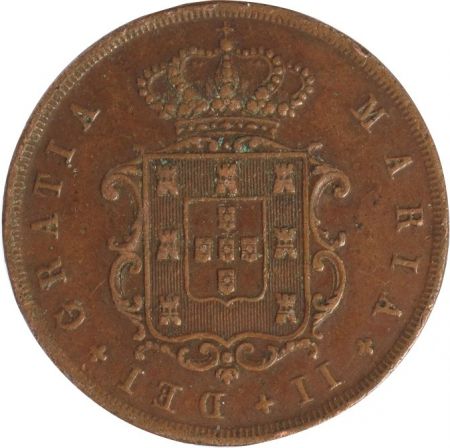 Portugal 10 Reis - 1845 - Maria II - Armoirie