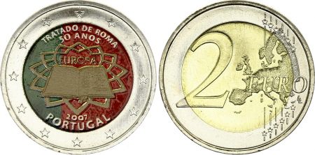 Portugal 2 Euros - Traité de Rome - Colorisée - 2007