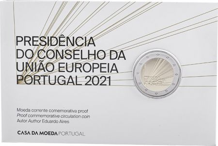 Portugal 2 EUROS COMMÉMO. BE PORTUGAL 2021 - Présidence du Conseil de l\'Union Européenne
