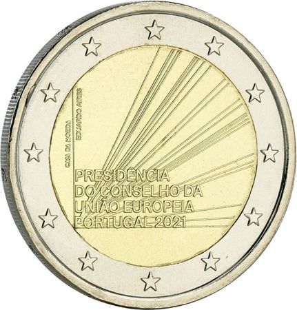 Portugal 2 EUROS COMMÉMO. BE PORTUGAL 2021 - Présidence du Conseil de l\'Union Européenne